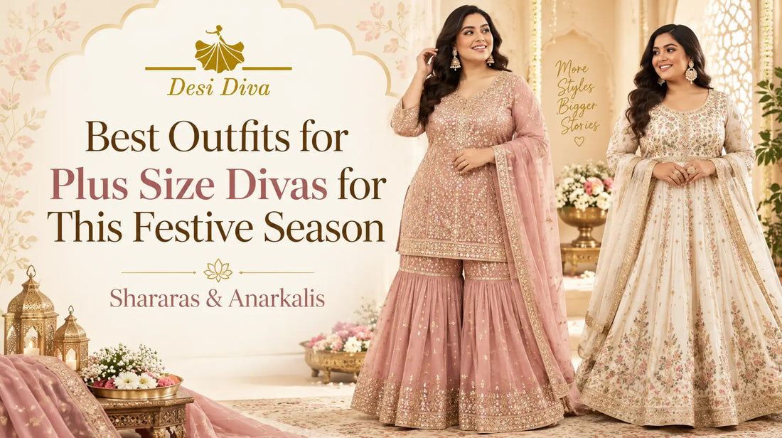 Best Outfits for Plus Size Divas for This Festive Season: Shararas & Anarkalis