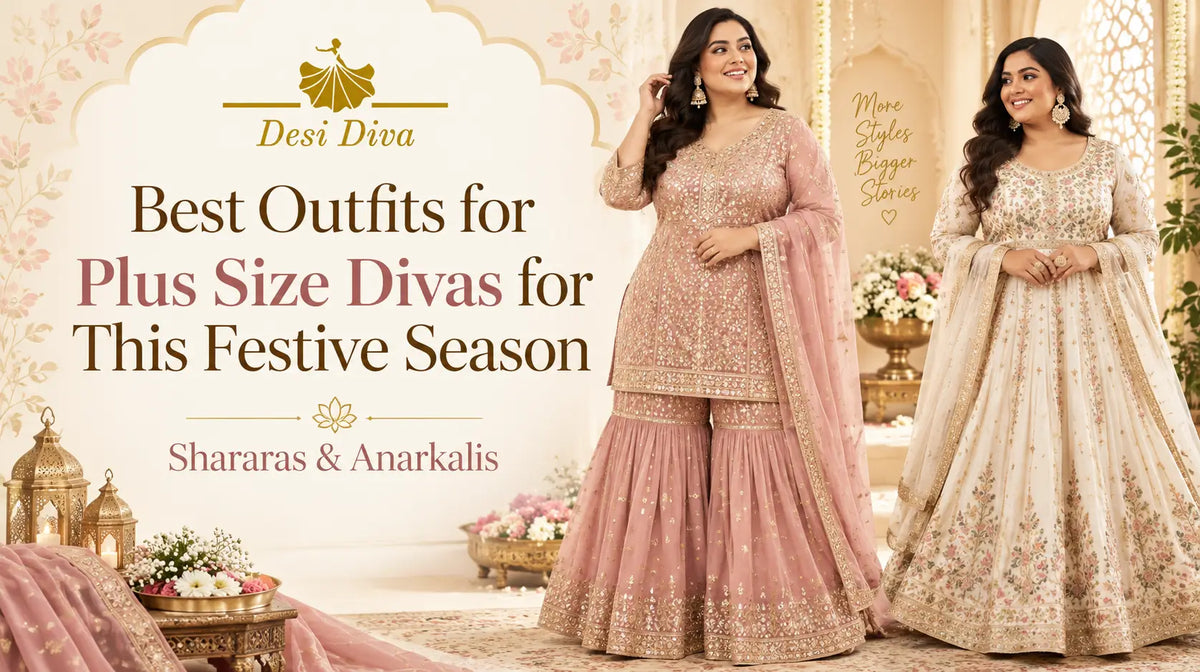 Best Outfits for Plus Size Divas for This Festive Season: Shararas & Anarkalis