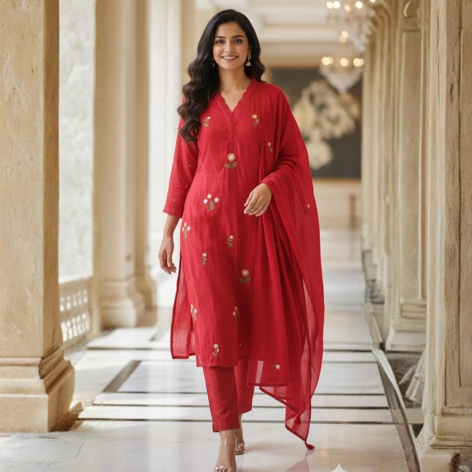 Pure cotton Full Set with Thread work