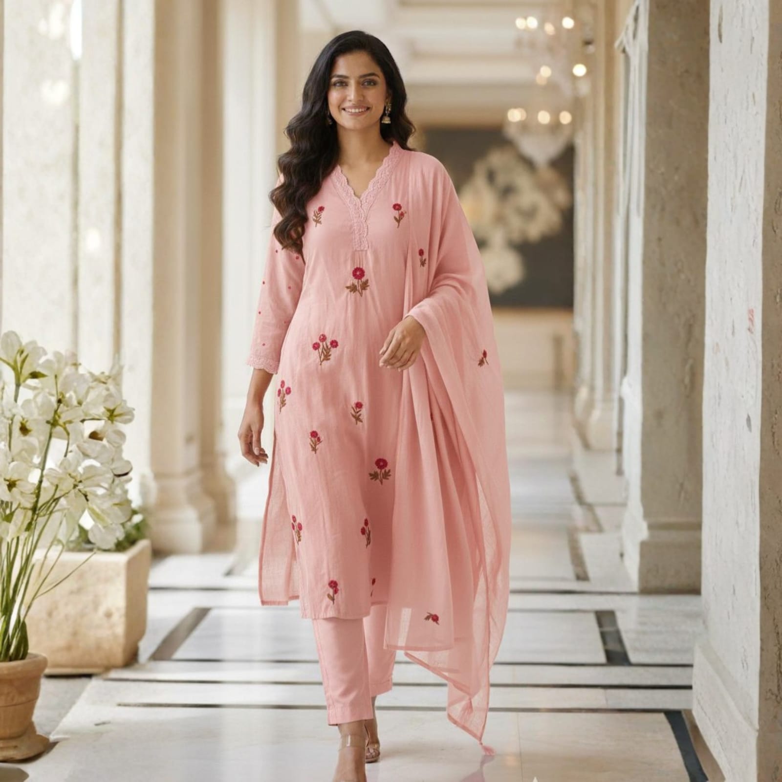 Pure cotton Full Set with Thread work