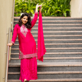 Sharara Set with heavy zari work Straight fit Pink