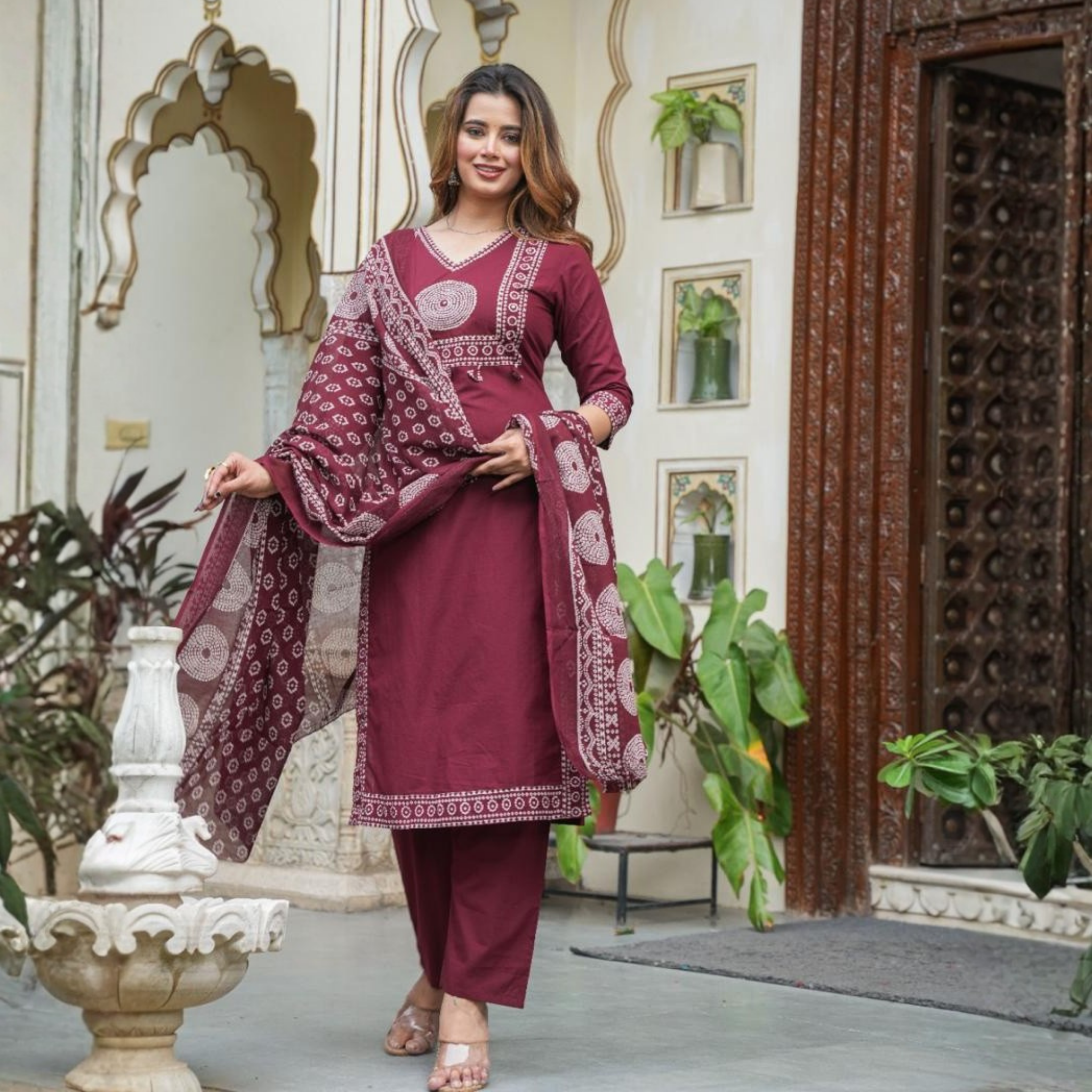 Full Set Straight fit Maroon