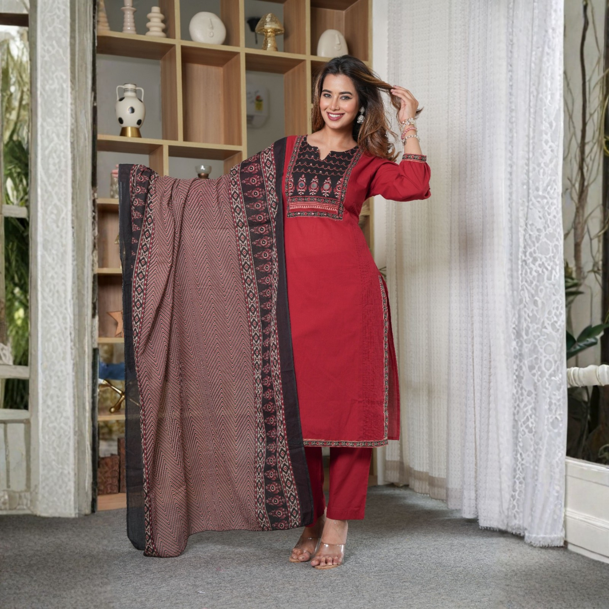 Full Set Straight fit Maroon