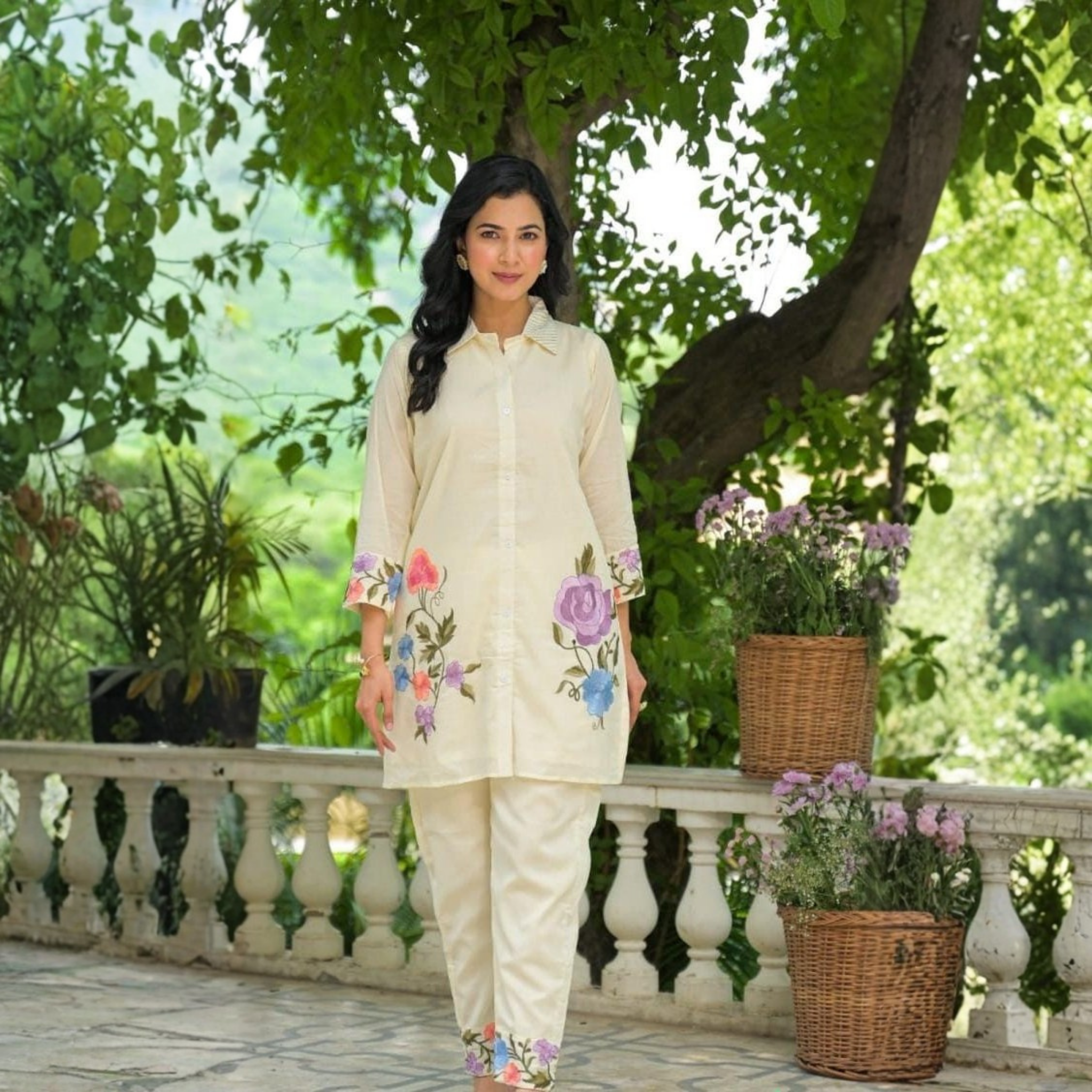 Cord Set Straight fit White