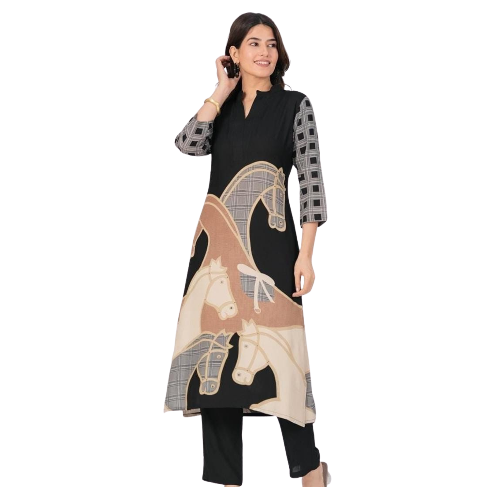 Kurti Pant Straight fit Black