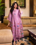 Anarkali Full Set Flared Kurta Purple