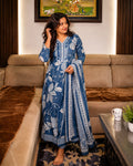 Anarkali Full Set Flared Kurta Blue