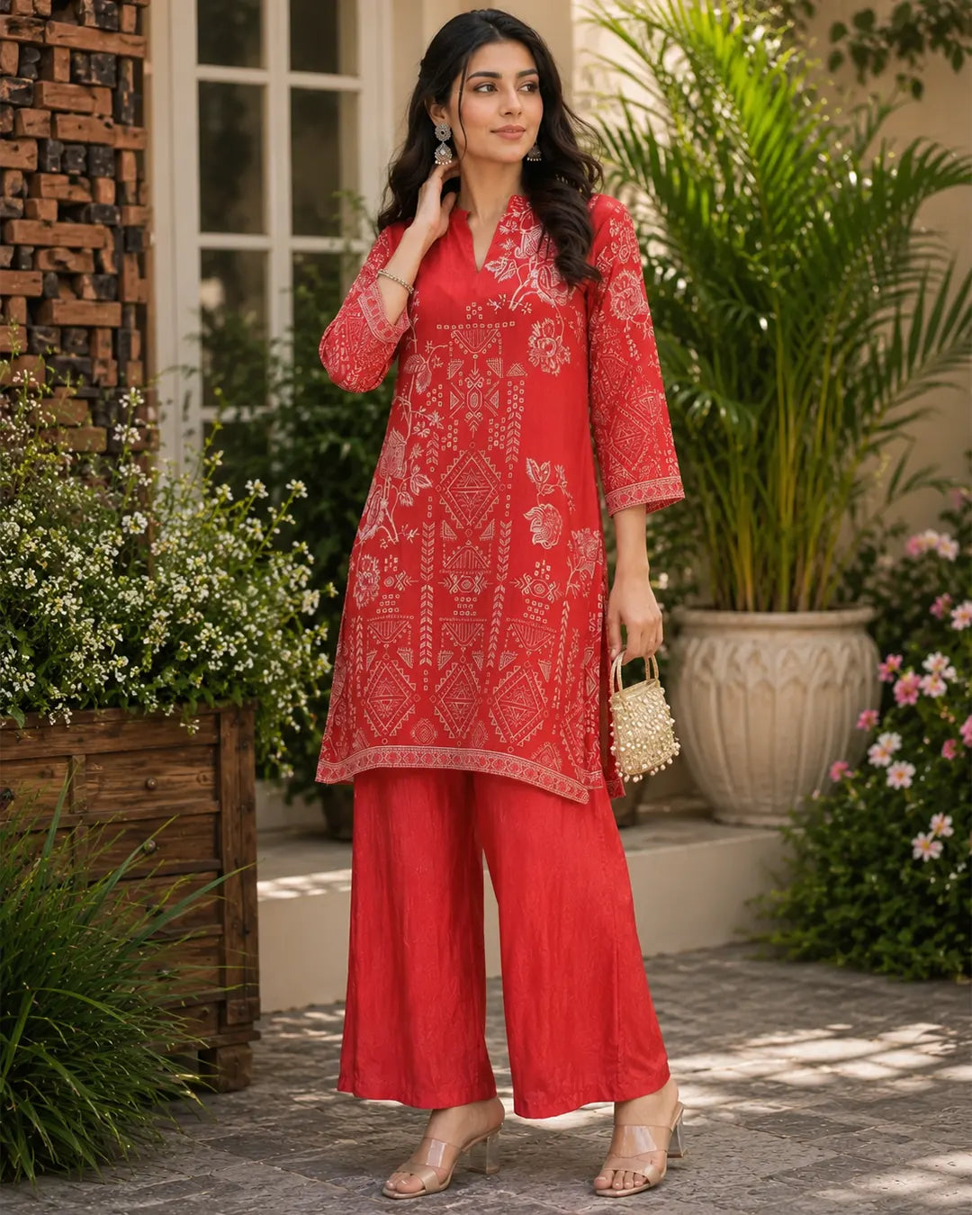 Cord Set Straight fit Red
