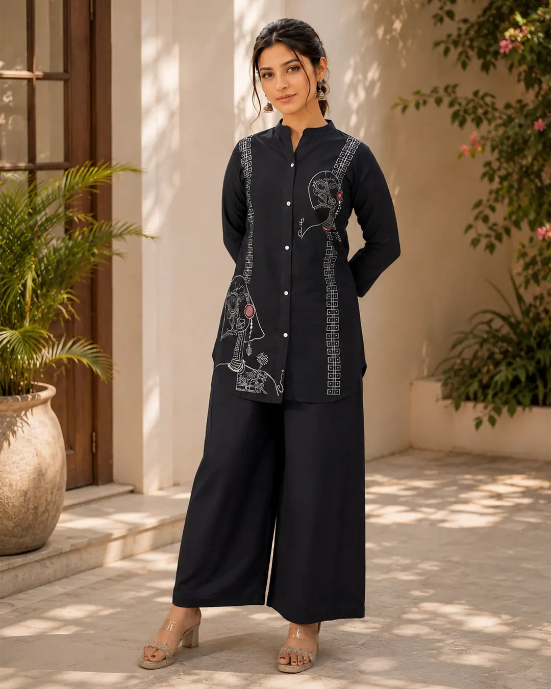Cord Set Straight fit Black