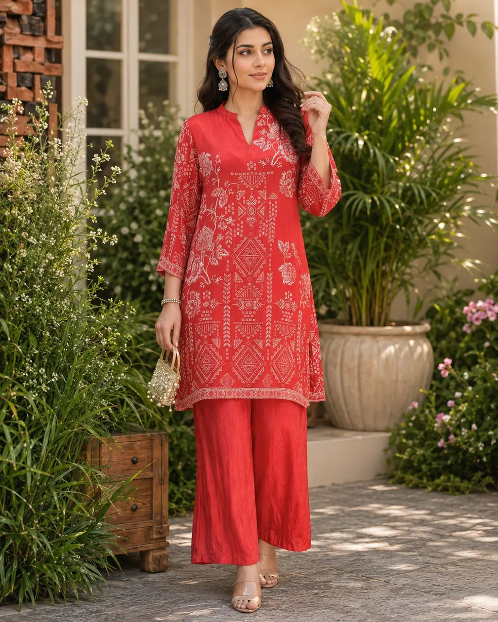 Cord Set Straight fit Red