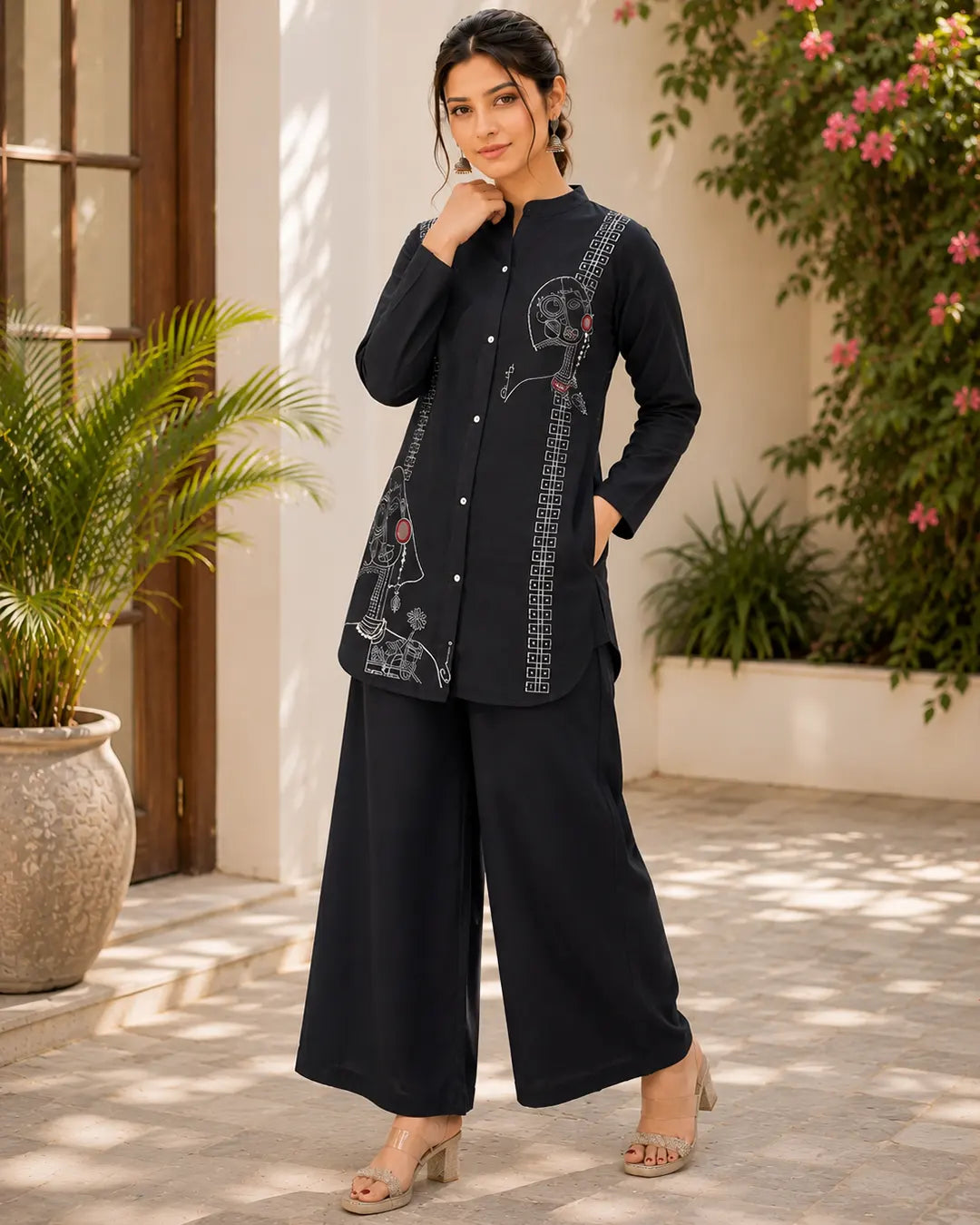 Cord Set Straight fit Black