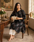 Cotton Straight Kurti – Black