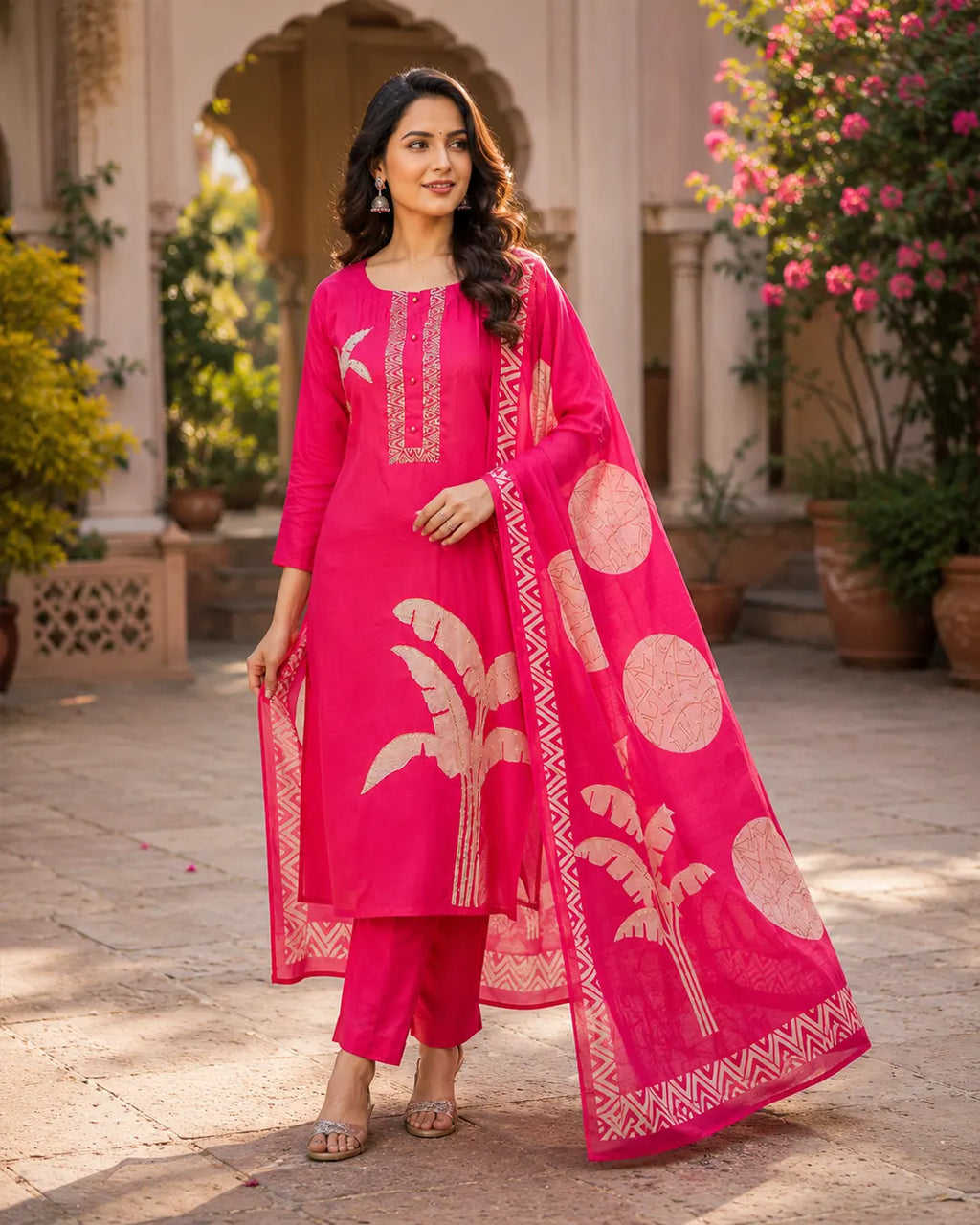 Dola Silk Full Set with detailing work Straight fit