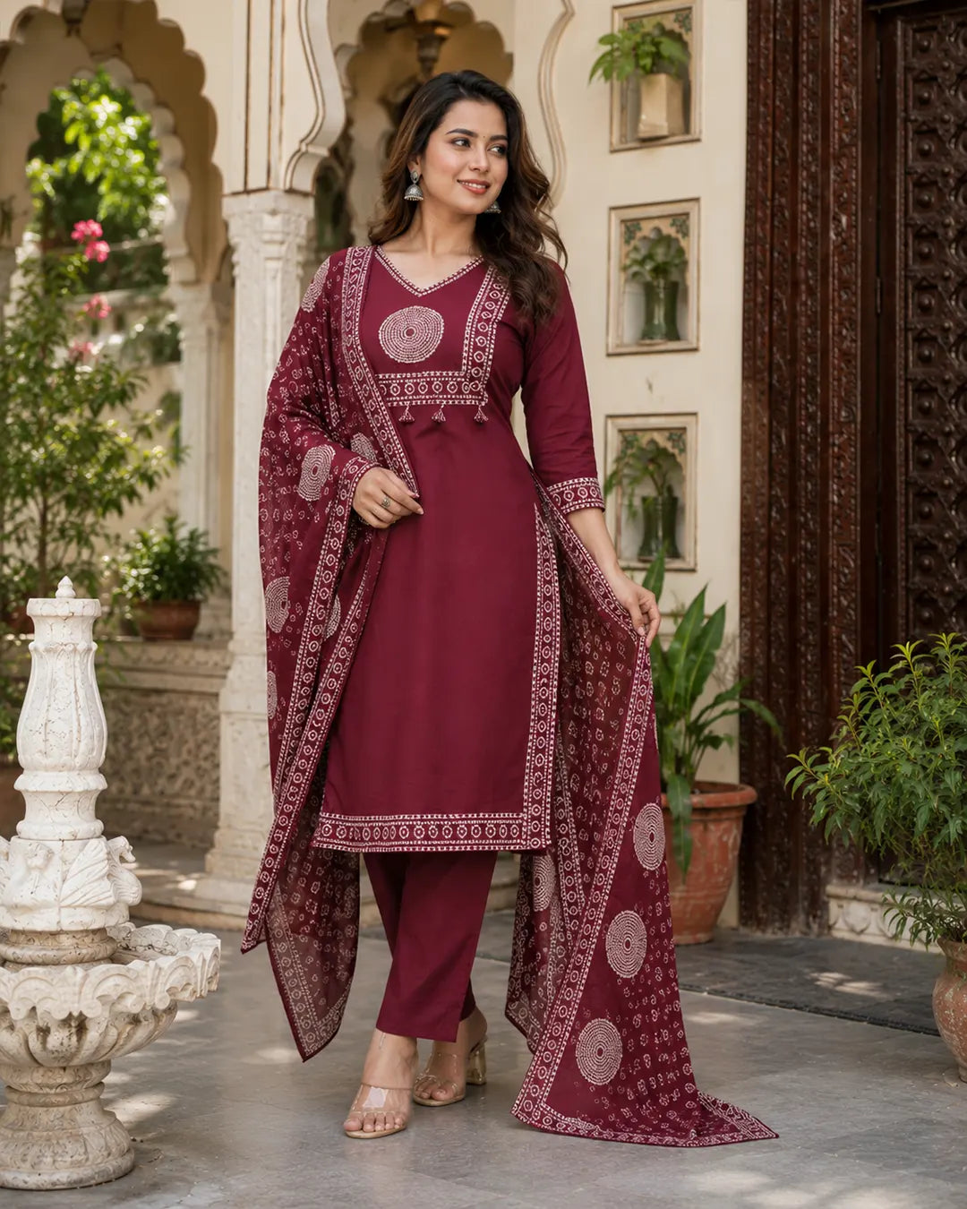 Full Set Straight fit Maroon