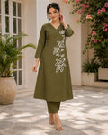 Kurti Pant A line Green
