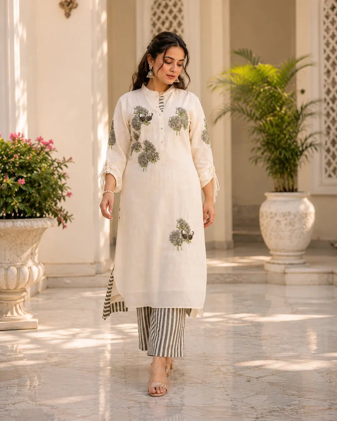 Kurti Pant Straight fit Cream