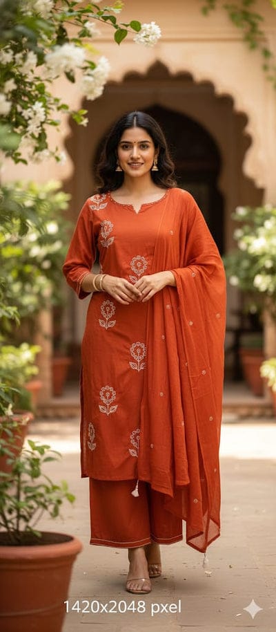 Pure Cotton 3 pc Set (Plus Size)