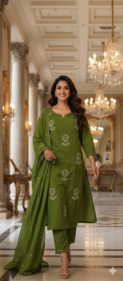 Pure Cotton 3 pc Set (Plus Size)