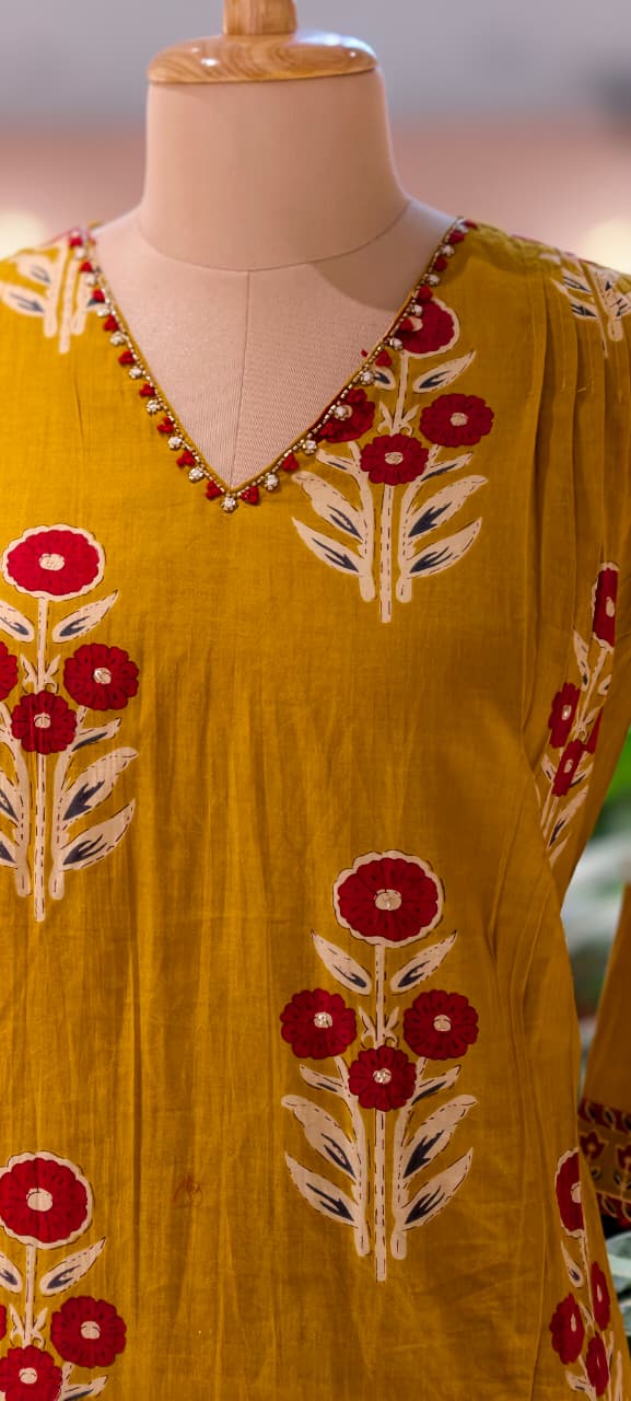 Pure Cotton Kurti Pant Set