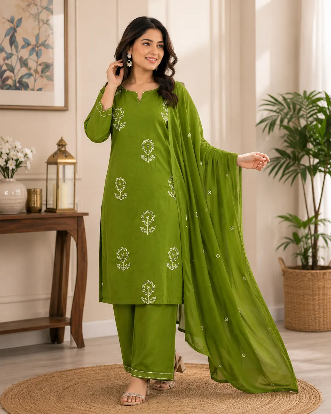 Pure Cotton 3 pc Set (Plus Size)