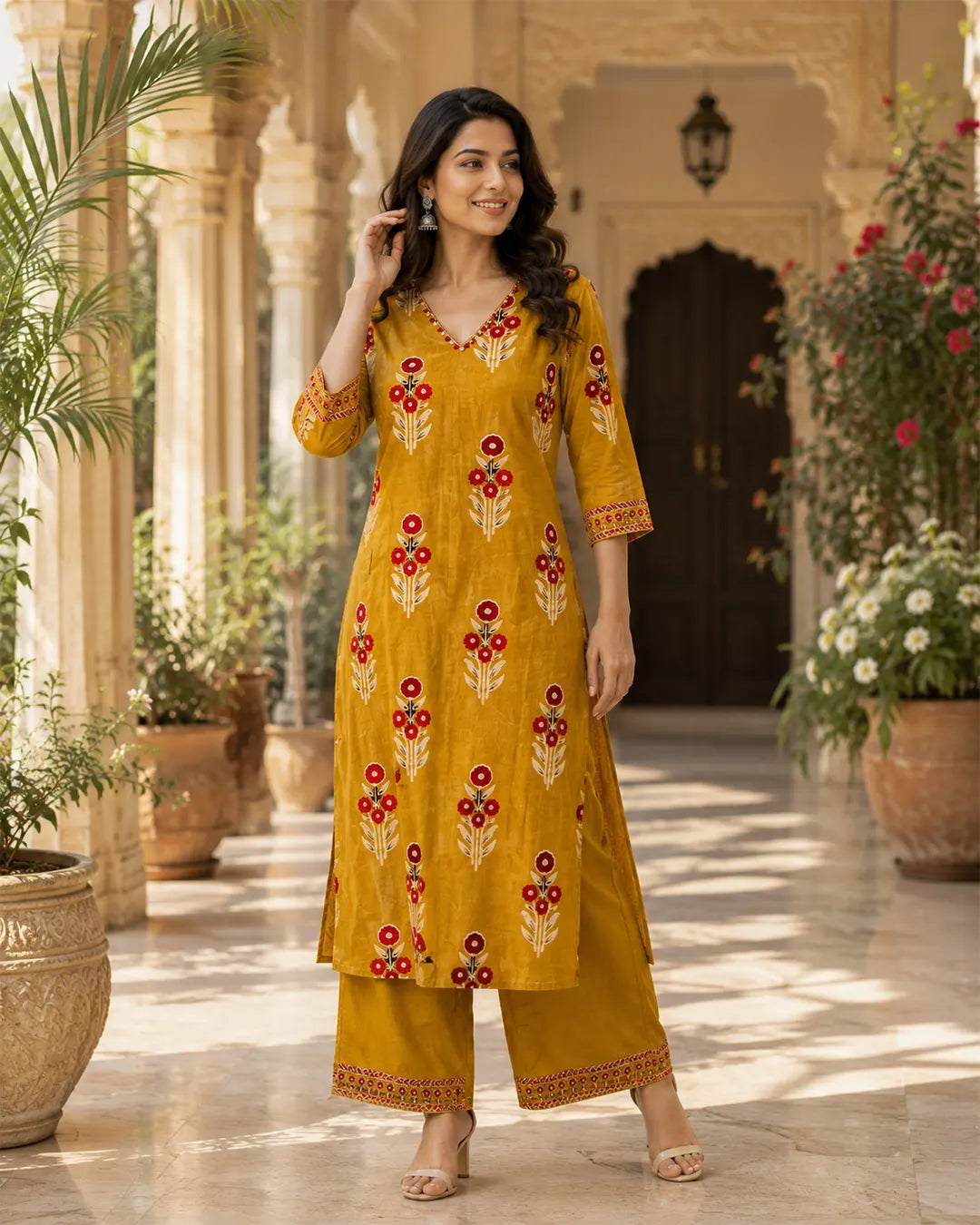 Pure Cotton Kurti Pant Set