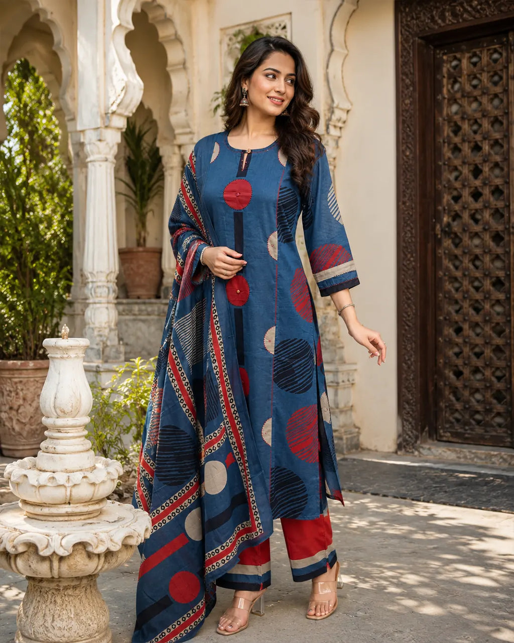 Pure Cotton Full Set with detailing work