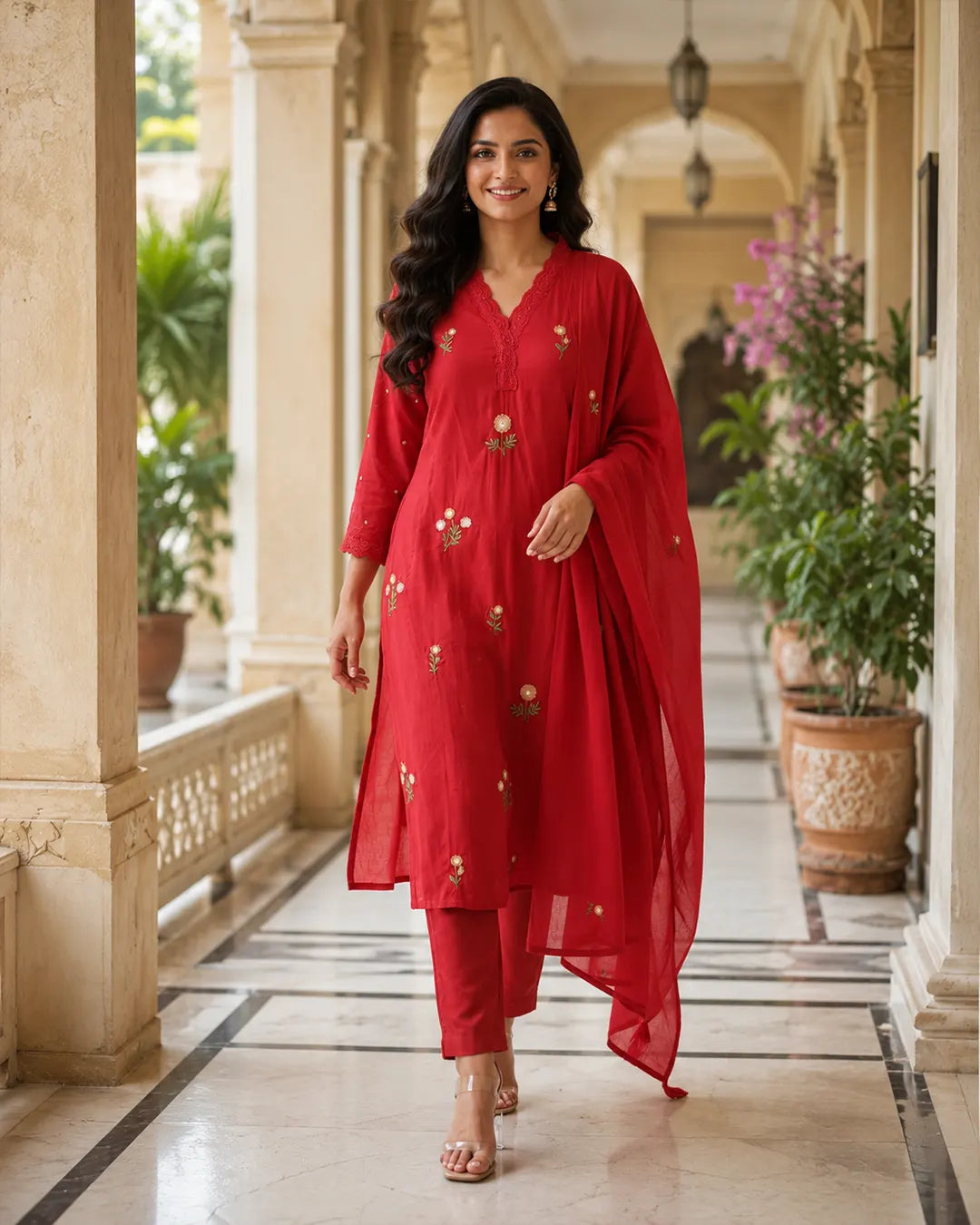 Pure cotton Full Set with Thread work