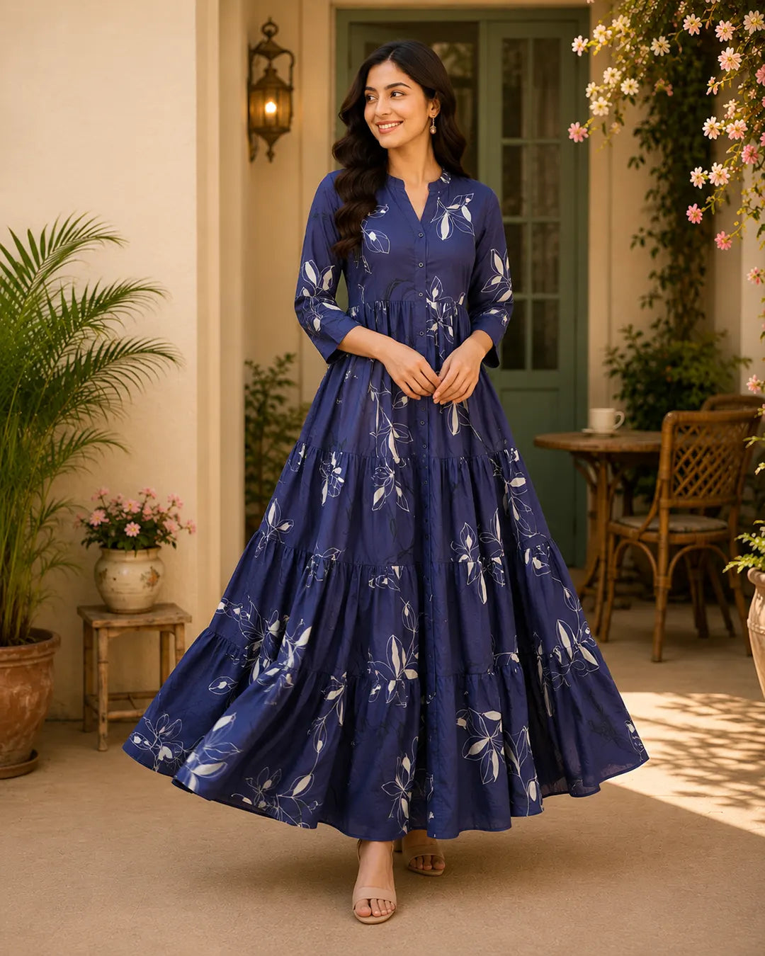 Rayon Anarkali Kurti (Full Length) Flared Kurti Purple