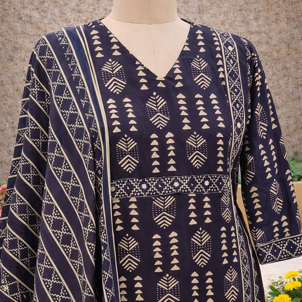 Pure Cotton Full set with Straight fit (Blue)