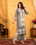 grey and white cord set