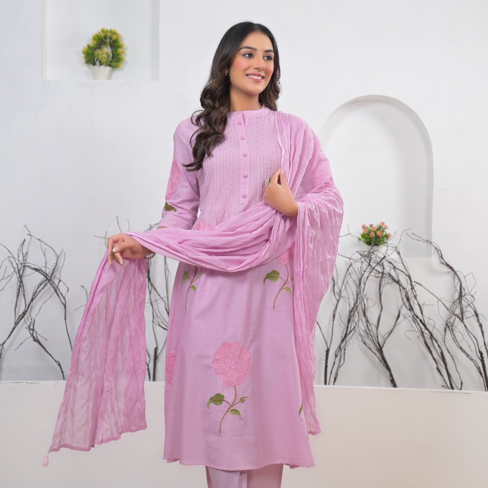 Pure Cotton 3 pc Set (A-line)