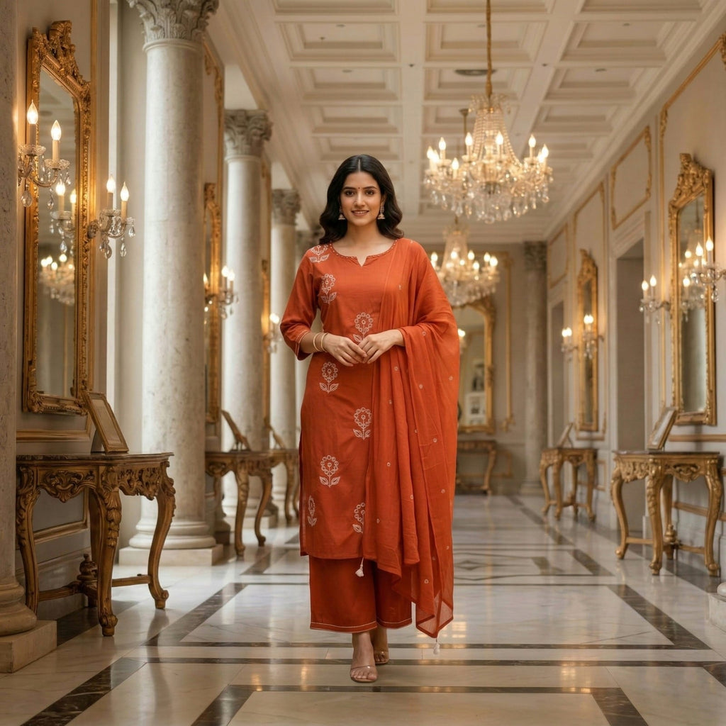 Pure Cotton 3 pc Set (Plus Size)