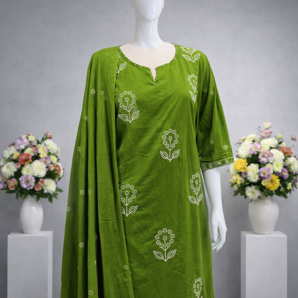 Pure Cotton 3 pc Set (Plus Size)